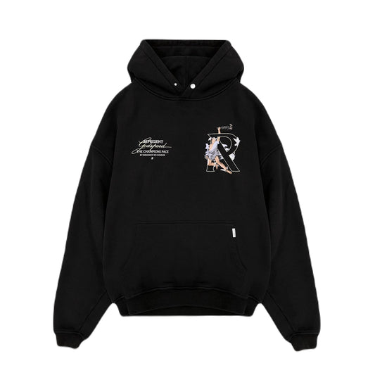 Represent Hermes Hoodie - Jet Black - Escape Menswear