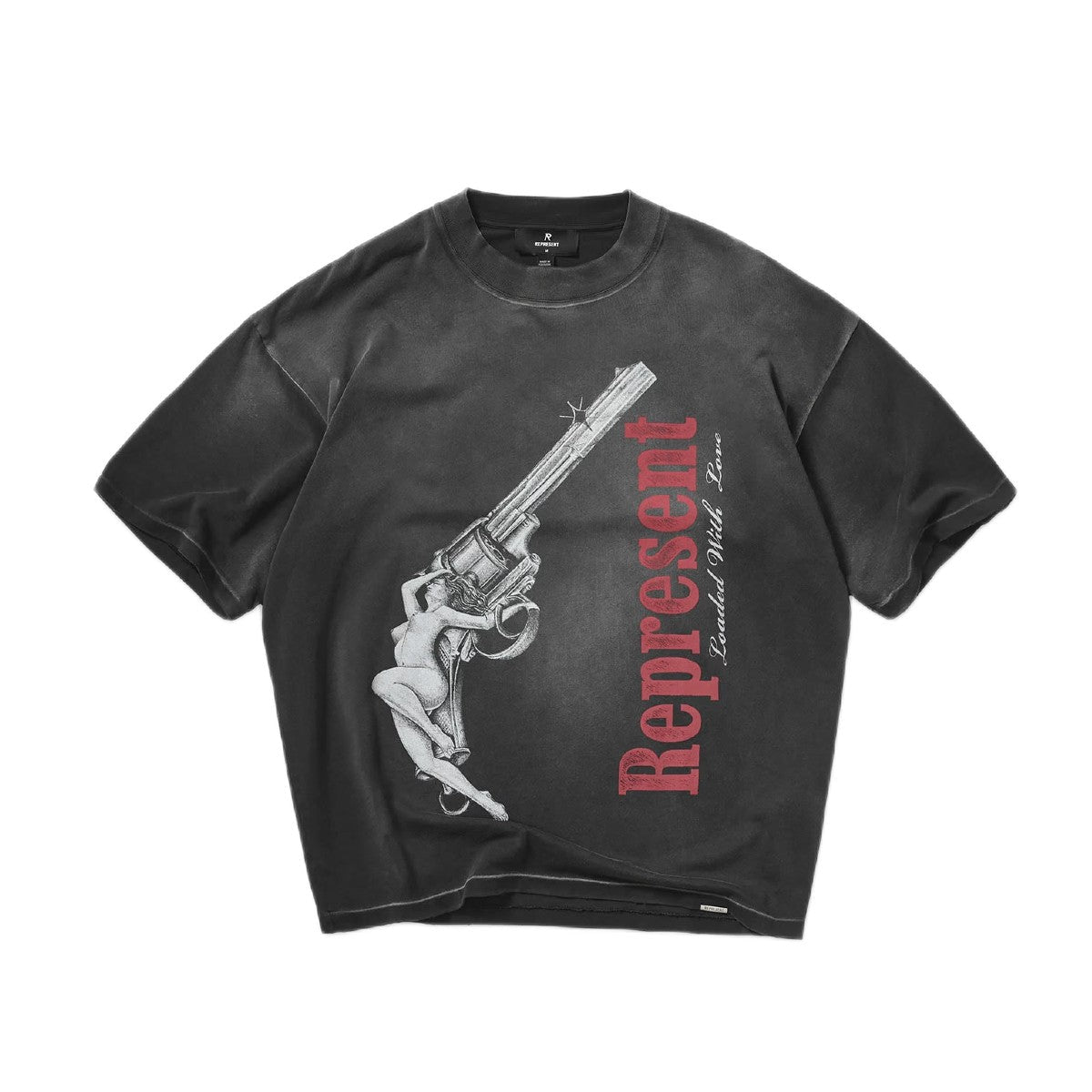 Represent Loaded With Love T-Shirt - 04 Stained Black - Escape Menswear