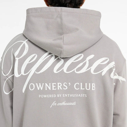 Represent Owners Club Script Hoodie - 046 Slate - Escape Menswear
