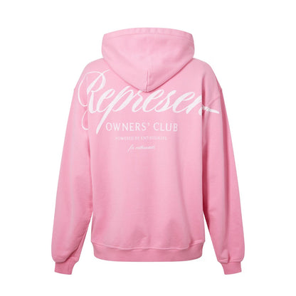 Represent Owners Club Script Hoodie - 518 Pink - Escape Menswear