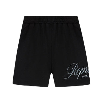 Represent Owners Club Script Mesh Shorts - 001 Black - Escape Menswear