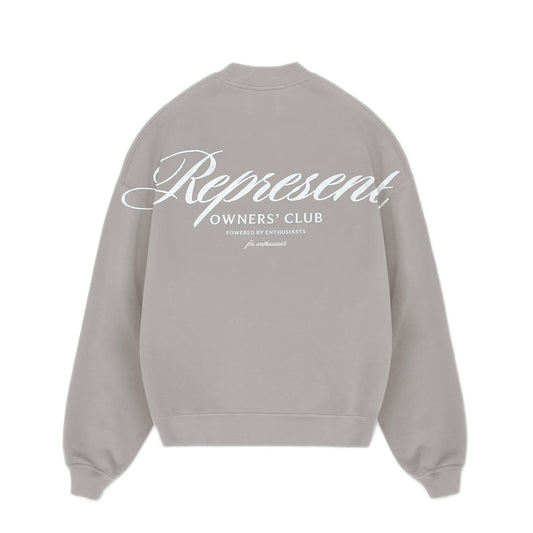 Represent Owners Club Script Sweatshirt - 046 Slate - Escape Menswear