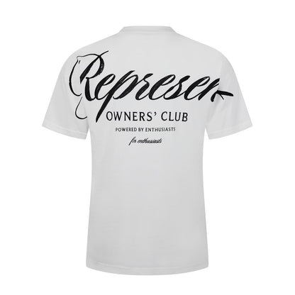 Represent Owners Club Script T-Shirt - 072 Flat White - Escape Menswear