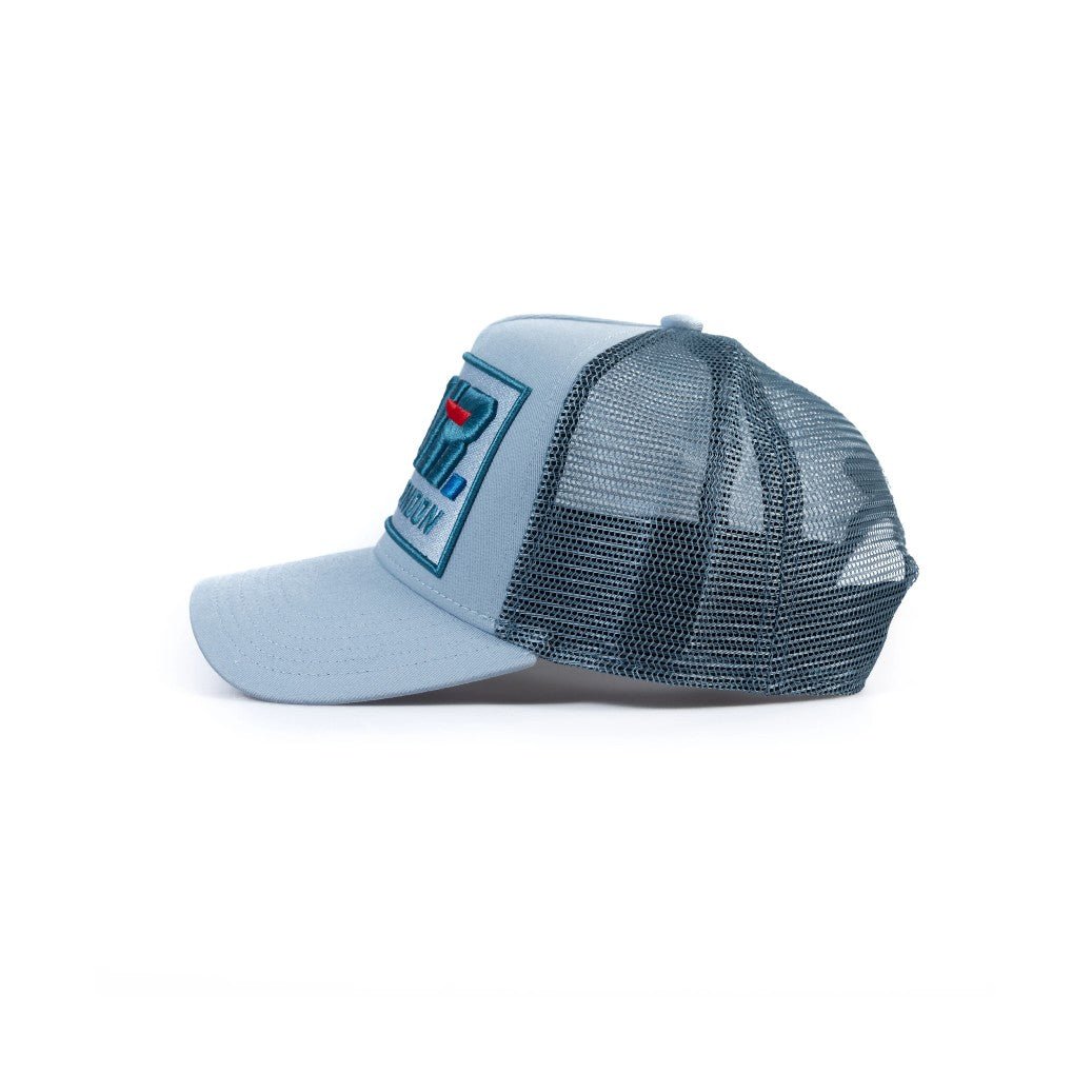 Societe Noir La Vitesse Mesh Trucker Cap - Baby Blue/Teal - Escape Menswear