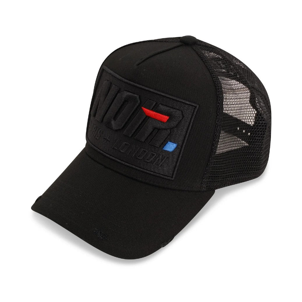 Societe Noir La Vitesse Mesh Trucker Cap - Black/Black - Escape Menswear