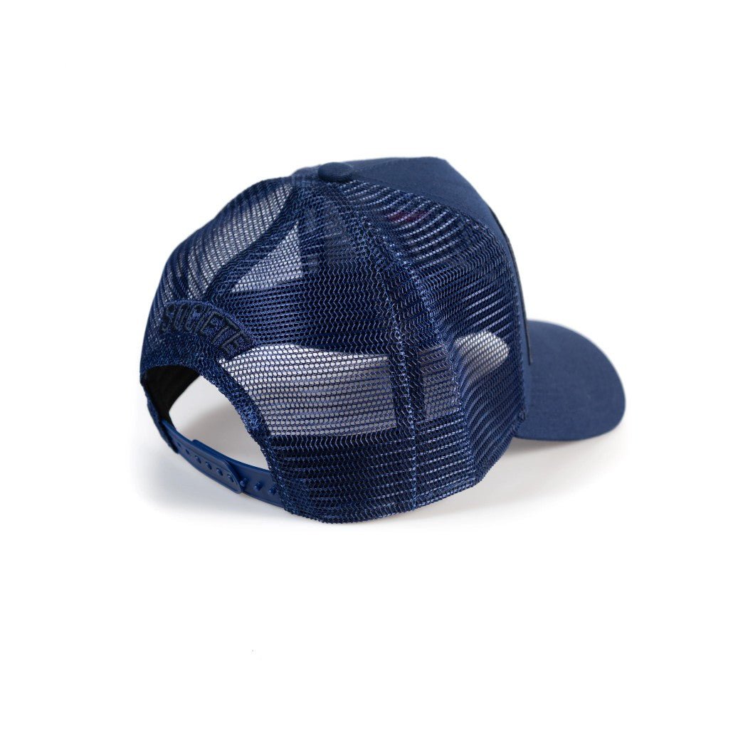 Societe Noir La Vitesse Mesh Trucker Cap - Navy/Navy - Escape Menswear