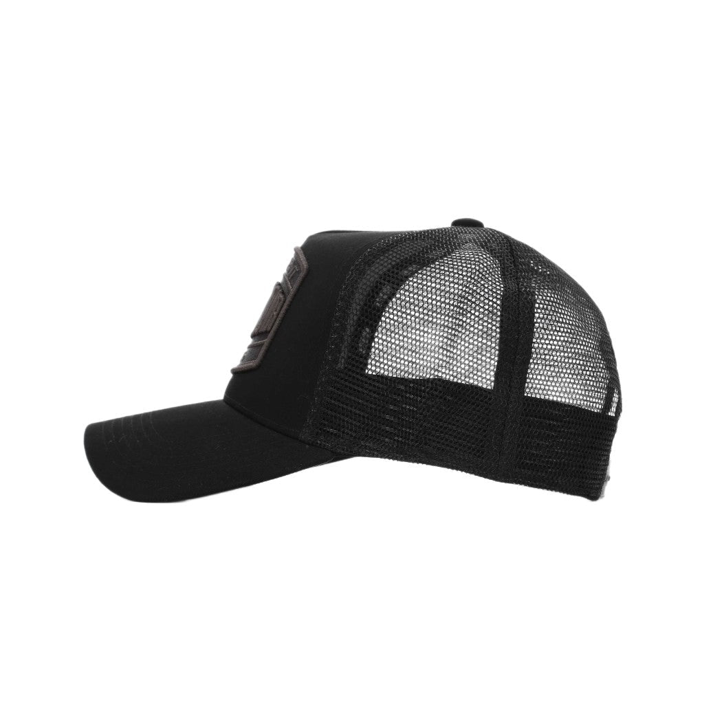 Societe Noir Marais Mesh Trucker Cap - Blackout - Escape Menswear