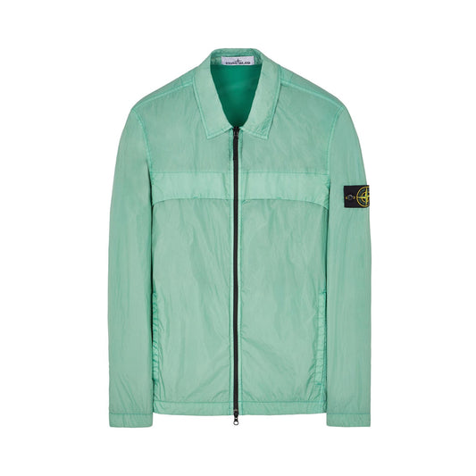 Stone Island 10522 Garment Dyed Crinkle Overshirt - V0052 Light Green - Escape Menswear