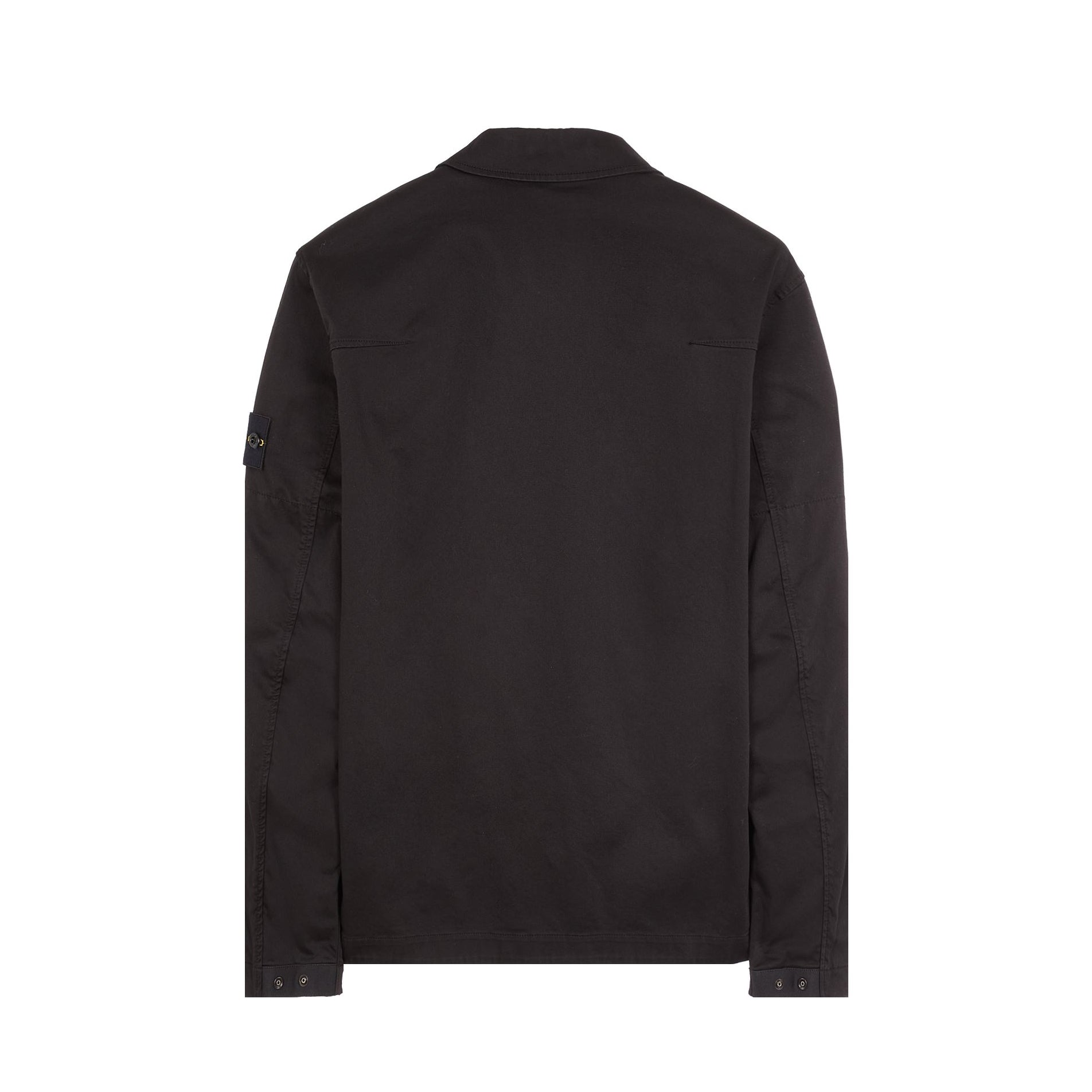 Stone Island 10812 Stretch Cotton Overshirt - V0029 Black - Escape Menswear