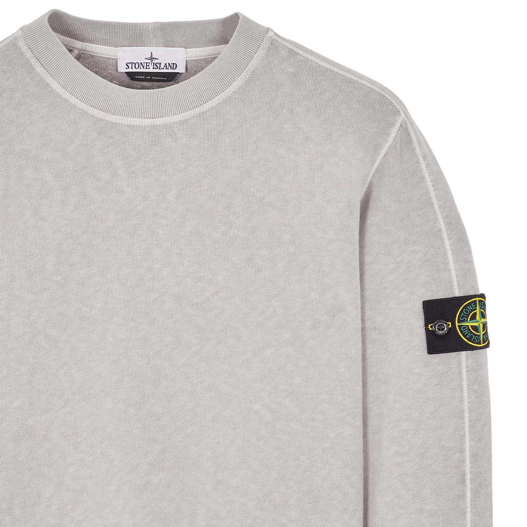 Stone Island 66060 Old Treatment Sweatshirt - V0164 Dust Grey - Escape Menswear