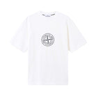 Stone Island All Around Compass Print T-Shirt - 001 White - Escape Menswear