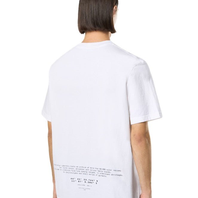 Stone Island All Around Compass Print T-Shirt - 001 White - Escape Menswear