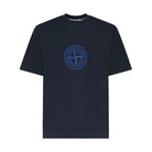 Stone Island All Around Compass Print T-Shirt - 020 Navy Blue - Escape Menswear