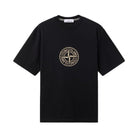Stone Island All Around Compass Print T-Shirt - 029 Black - Escape Menswear