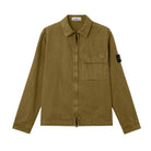 Stone Island Brushed Cotton Overshirt - V015G Military Green - Escape Menswear
