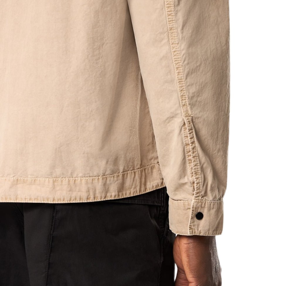 Stone Island Brushed Cotton Overshirt - V019A Desert - Escape Menswear