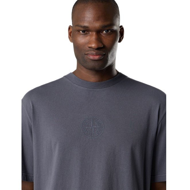 Stone Island Camo Compass Print T-Shirt - 02D Blue Grey - Escape Menswear
