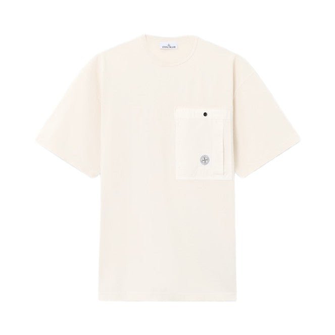 Stone Island Chest Pocket T-Shirt - 093 Ivory - Escape Menswear