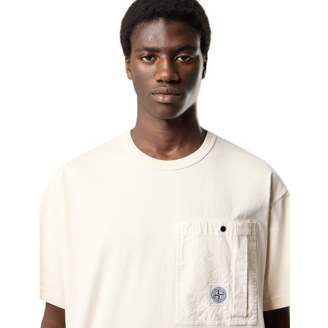 Stone Island Chest Pocket T-Shirt - 093 Ivory - Escape Menswear