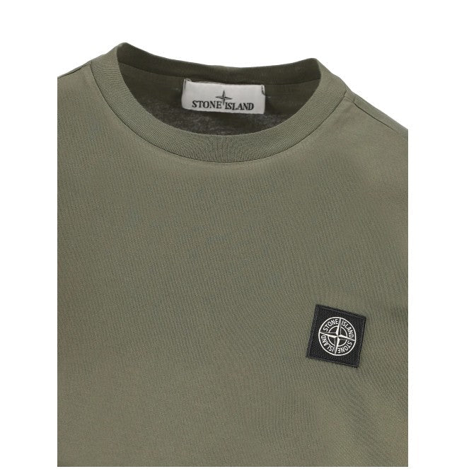 Stone Island Compass Patch T-Shirt - 05G Military Green - Escape Menswear
