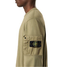 Stone Island Cotton Fleece Pocket Sweatshirt - 05G Military Green - Escape Menswear