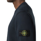 Stone Island Cotton Fleece Sweatshirt - V0020 Navy Blue - Escape Menswear
