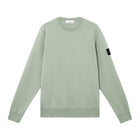 Stone Island Cotton Fleece Sweatshirt - V0055 Sage Green - Escape Menswear
