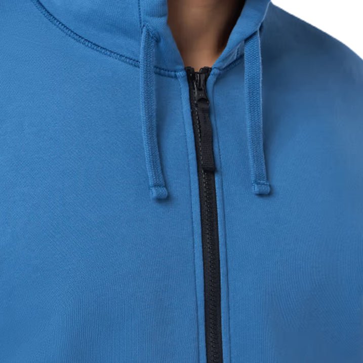 Stone Island Cotton Fleece Zip Hoodie - Avio Blue - Escape Menswear