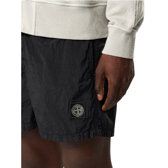 Stone Island Econyl® Nylon Swimshort - 029 Black - Escape Menswear