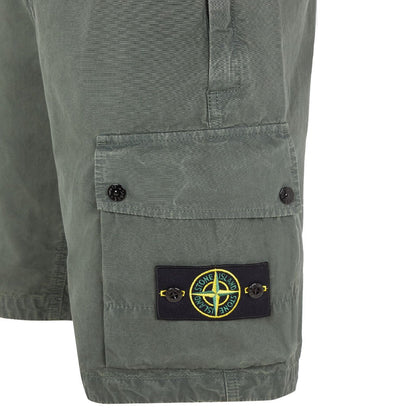 Stone Island L11WA Old Treat Bermuda Shorts - V0159 Green - Escape Menswear