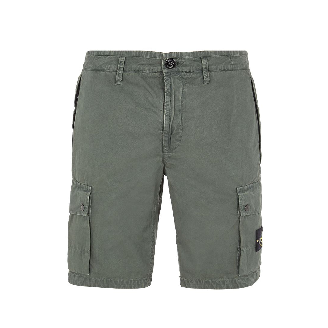 Stone Island L11WA Old Treat Bermuda Shorts - V0159 Green - Escape Menswear