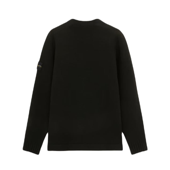 Stone Island Lambswool Sweater - Black - Escape Menswear