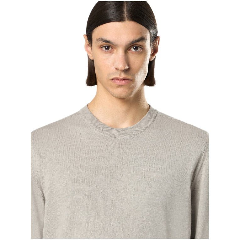 Stone Island Light Raw Organic Cotton Jumper - 061 Pearl Grey - Escape Menswear