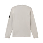 Stone Island Light Raw Organic Cotton Jumper - 061 Pearl Grey - Escape Menswear