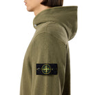 Stone Island Malfile Fleece Hoodie - V015G Military Green - Escape Menswear