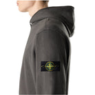 Stone Island Malfile Fleece Hoodie - V0165 Charcoal Grey - Escape Menswear