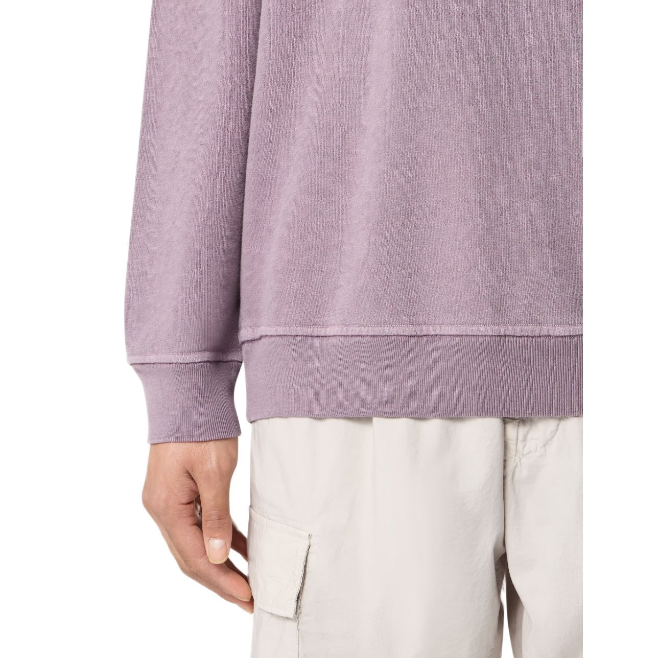 Stone Island Malfile Fleece Hoodie - V018F Purple Grey - Escape Menswear