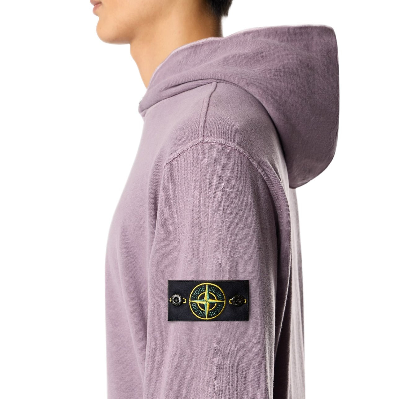 Stone Island Malfile Fleece Hoodie - V018F Purple Grey - Escape Menswear