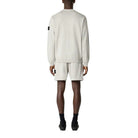 Stone Island Malfile Fleece Old Effect Sweatshirt - 161 Pearl Grey - Escape Menswear