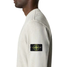 Stone Island Malfile Fleece Old Effect Sweatshirt - 161 Pearl Grey - Escape Menswear