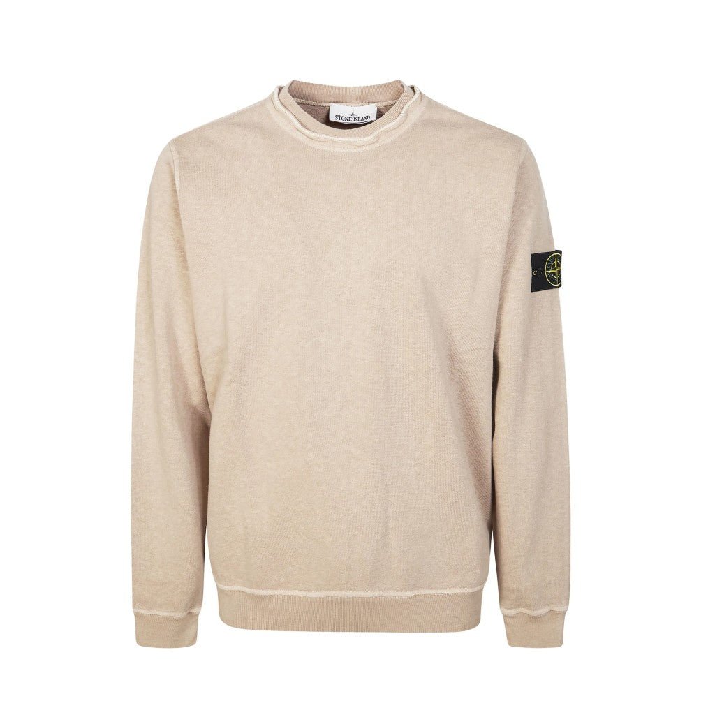 Stone Island Malfile Fleece Old Effect Sweatshirt - 19A Desert - Escape Menswear