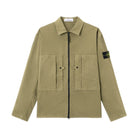 Stone Island Mercerised Ripstop Overshirt - V005G Military Green - Escape Menswear