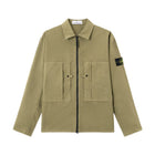 Stone Island Mercerised Ripstop Overshirt - V005G Military Green - Escape Menswear
