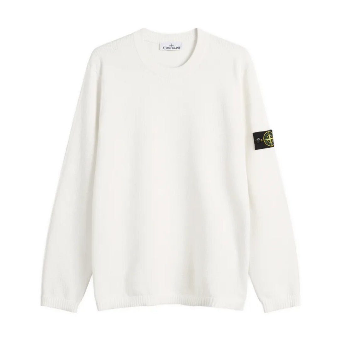 Stone Island Micro Stitch Ribbed Jumper - V0093 Ivory - Escape Menswear