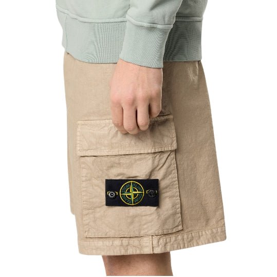 Stone Island Nylon Panama-TC Cargo Shorts - 09A Desert - Escape Menswear