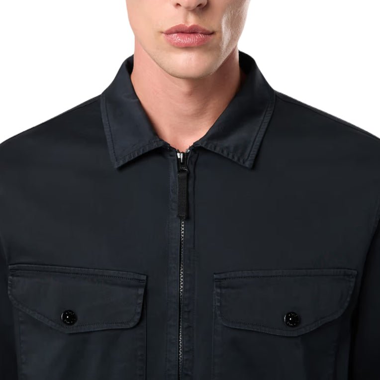 Stone Island Organic Stretch Overshirt - Navy Blue - Escape Menswear