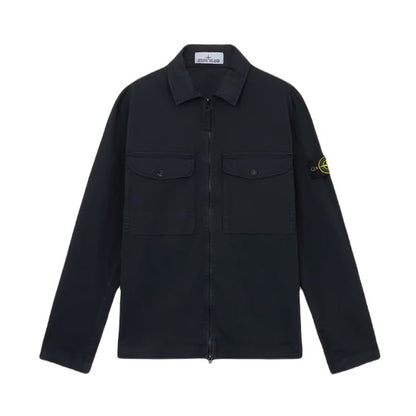 Stone Island Organic Stretch Overshirt - Navy Blue - Escape Menswear