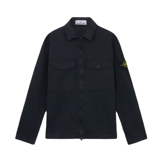 Stone Island Organic Stretch Overshirt - Navy Blue - Escape Menswear