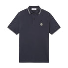 Stone Island Patch Tipped Polo Shirt - V0020 Navy Blue - Escape Menswear