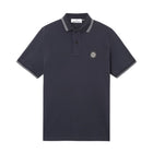Stone Island Patch Tipped Polo Shirt - V0020 Navy Blue - Escape Menswear